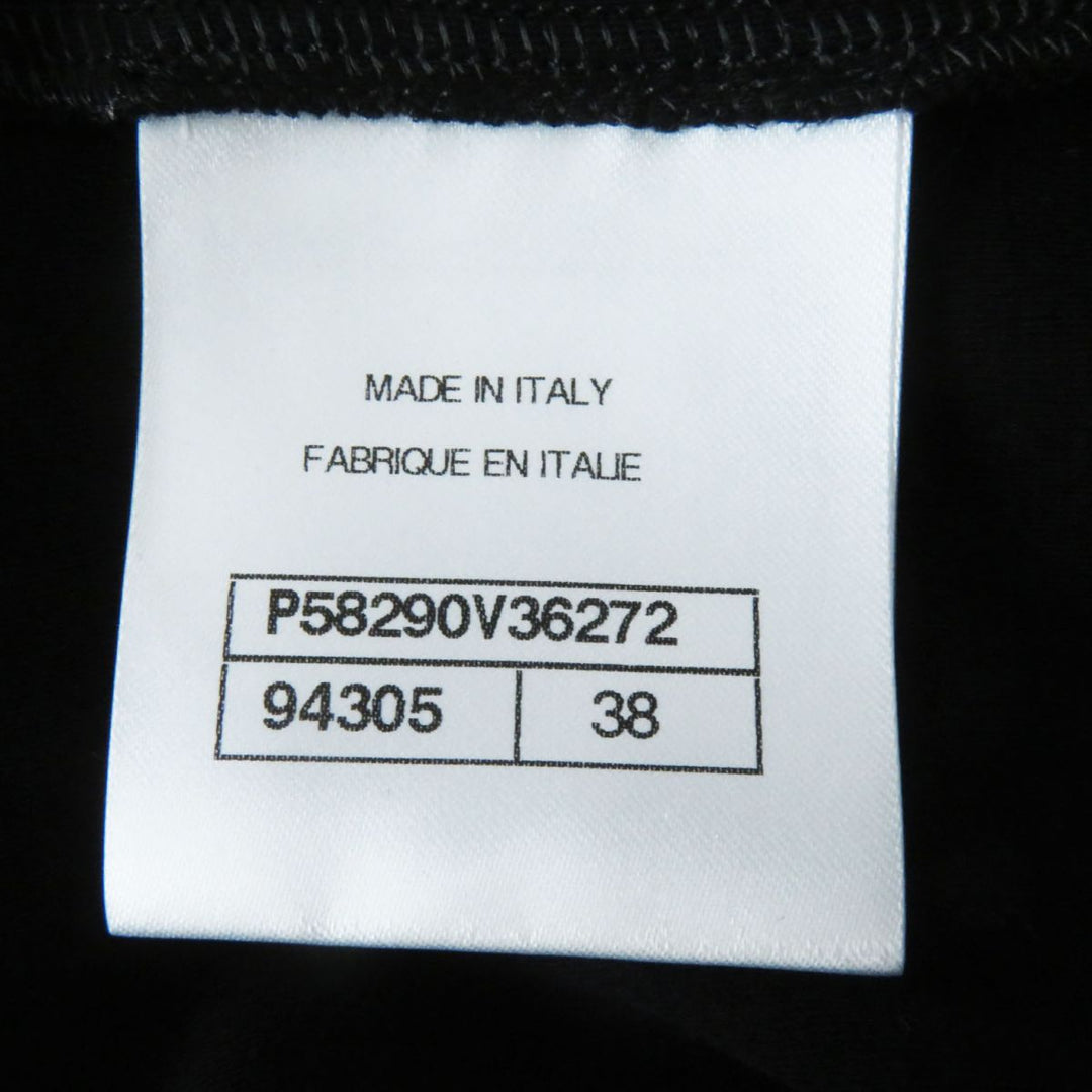 CHANEL Cut cotton Black x Light Blue x Silver (lame thread) 38