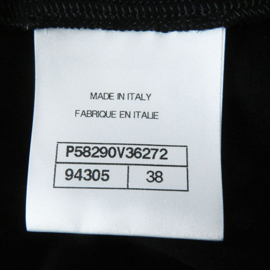CHANEL Cut cotton Black x Light Blue x Silver (lame thread) 38