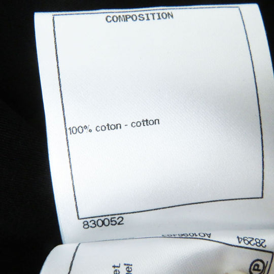 CHANEL Cut cotton Black x Light Blue x Silver (lame thread) 38