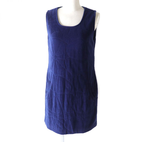 CHANEL one piece cotton Navy 38
