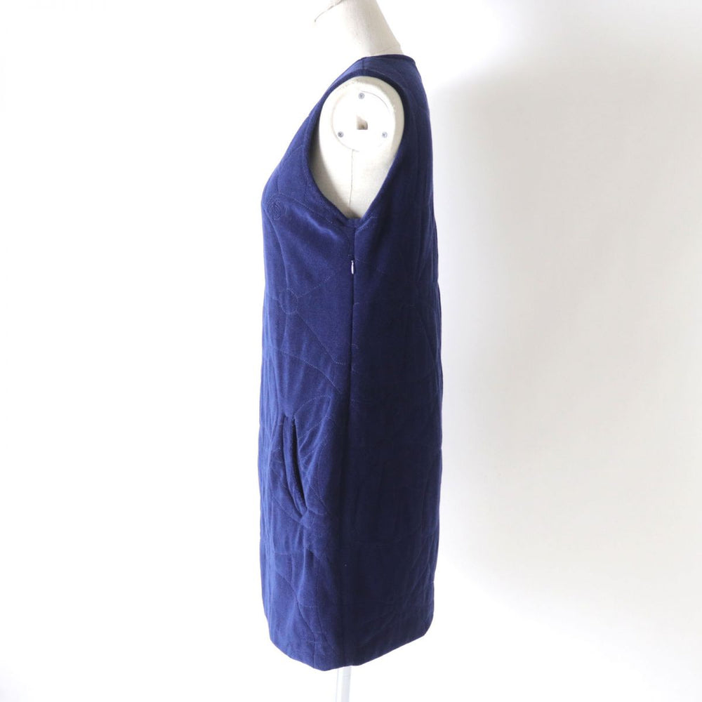 CHANEL one piece cotton Navy 38