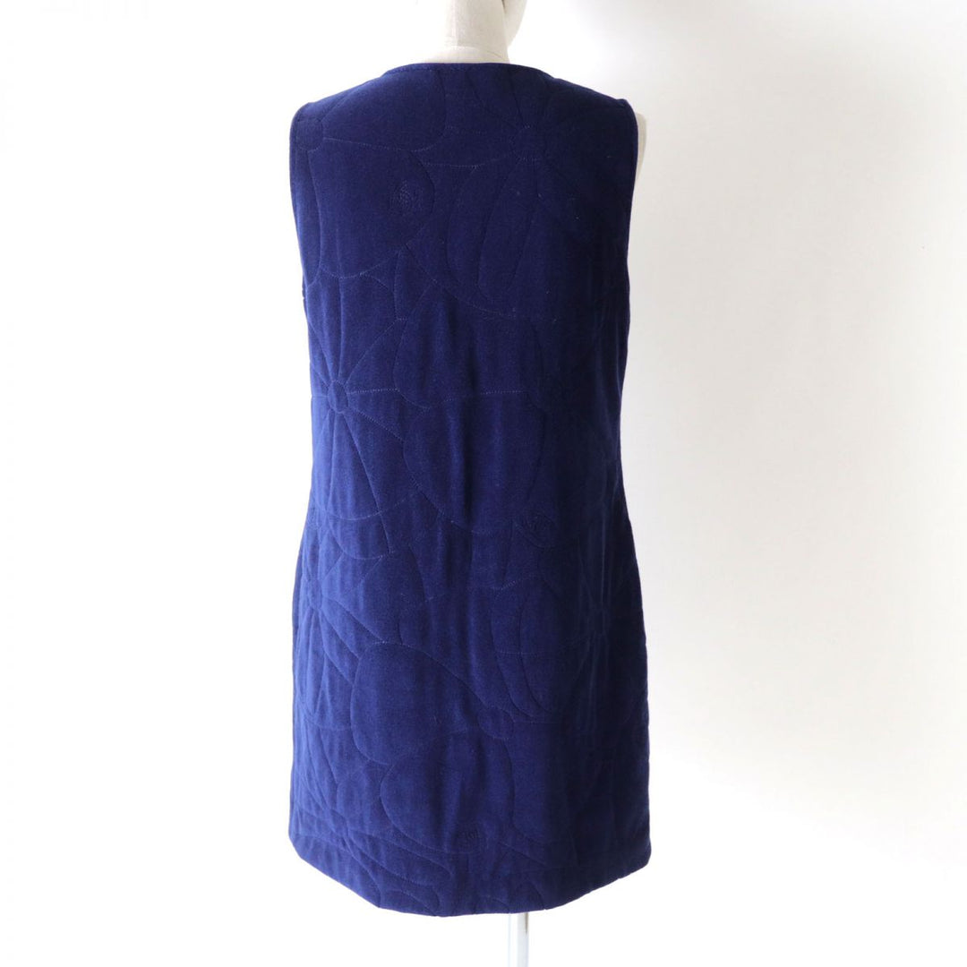 CHANEL one piece cotton Navy 38