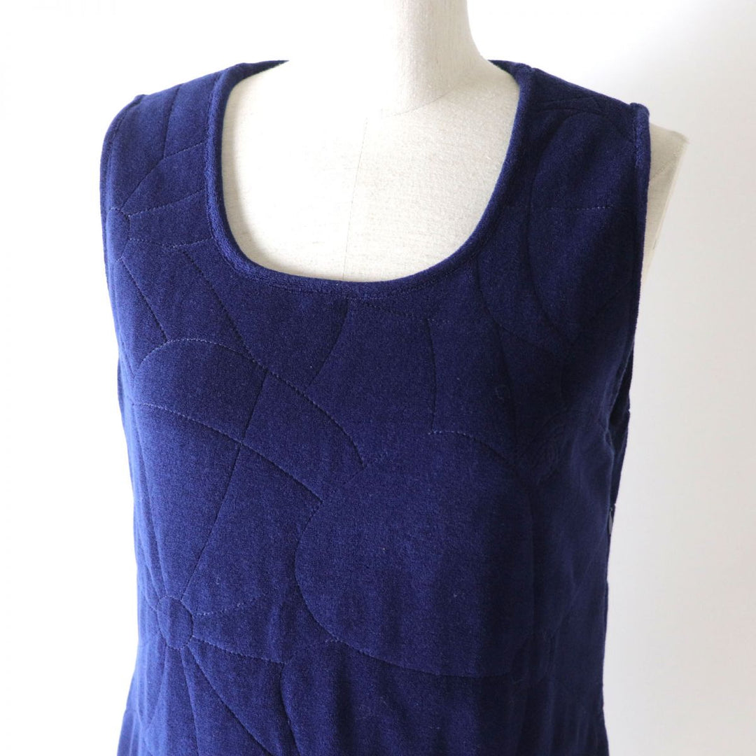CHANEL one piece cotton Navy 38