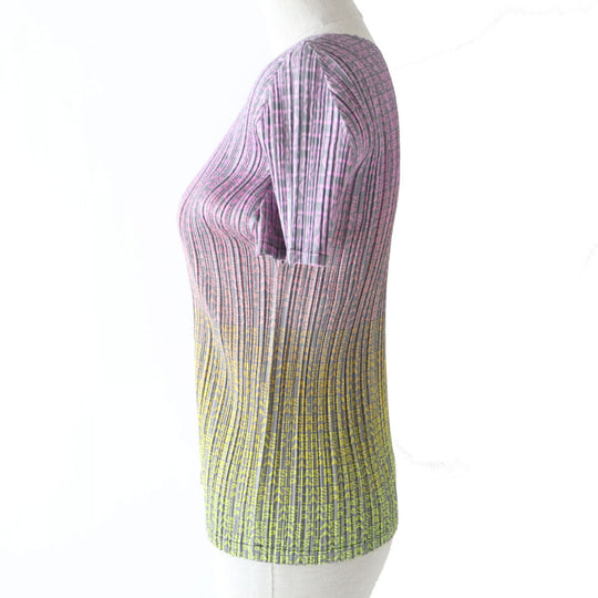 PLEATS PLEASE Cut polyester Multi x grey logo pattern 3
