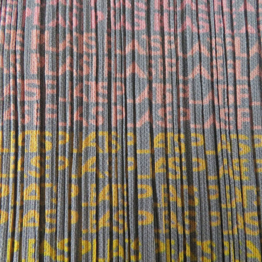 PLEATS PLEASE Cut polyester Multi x grey logo pattern 3