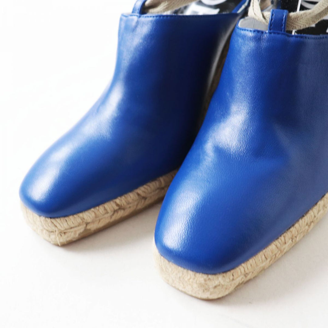 LOEWE Sandals leather Blue x natural 38