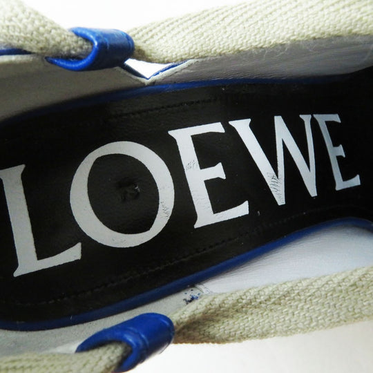 LOEWE Sandals leather Blue x natural 38