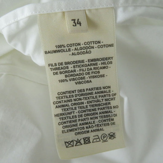HERMES Long sleeve shirt cotton white 34