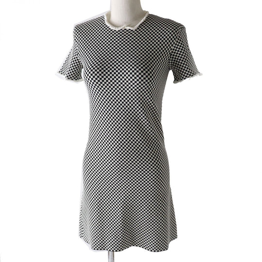 LOUIS VUITTON one piece Rayon Black x White Micro Damier XS