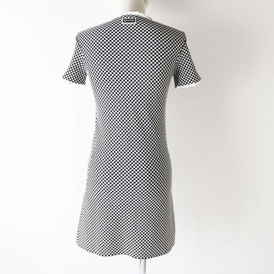 LOUIS VUITTON one piece Rayon Black x White Micro Damier XS