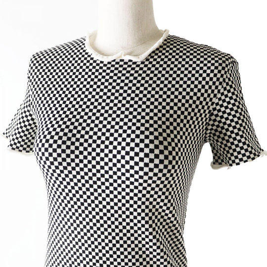 LOUIS VUITTON one piece Rayon Black x White Micro Damier XS