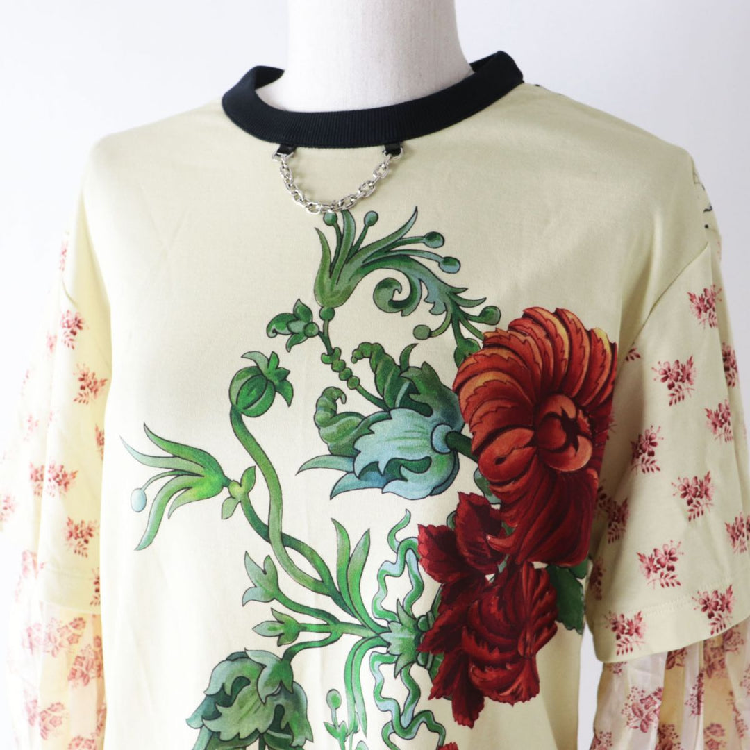 LOUIS VUITTON Cut cotton Light yellow x multi-floral S