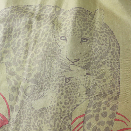 HERMES one piece silk mustard JUNGLE LOVE 38