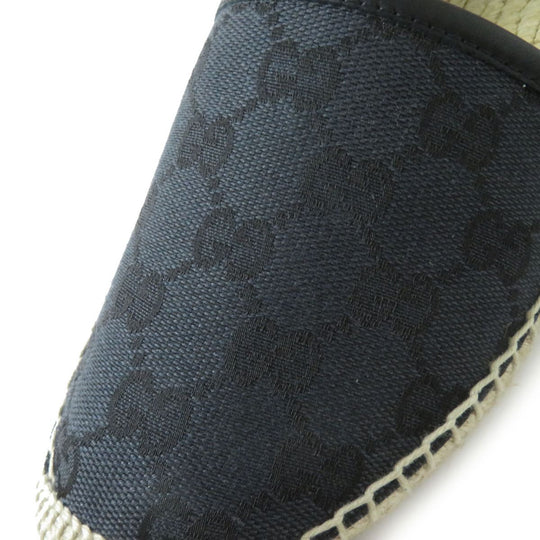 GUCCI Slip-on canvas black GG pattern 38 1/2