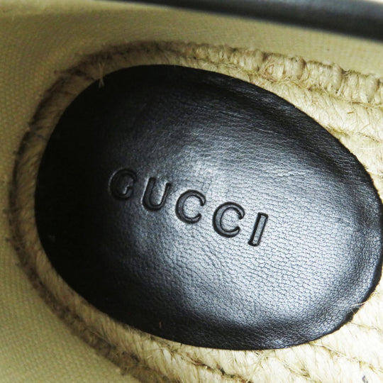 GUCCI Slip-on canvas black GG pattern 38 1/2