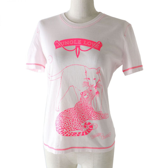 HERMES Short sleeve T-shirt cotton Neon pink 36