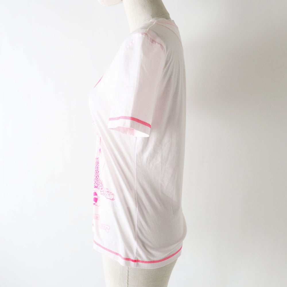 HERMES Short sleeve T-shirt cotton Neon pink 36