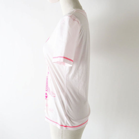 HERMES Short sleeve T-shirt cotton Neon pink 36