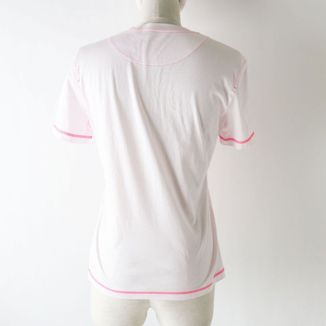 HERMES Short sleeve T-shirt cotton Neon pink 36