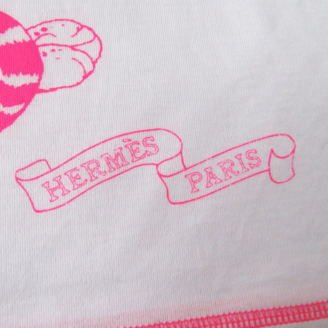 HERMES Short sleeve T-shirt cotton Neon pink 36