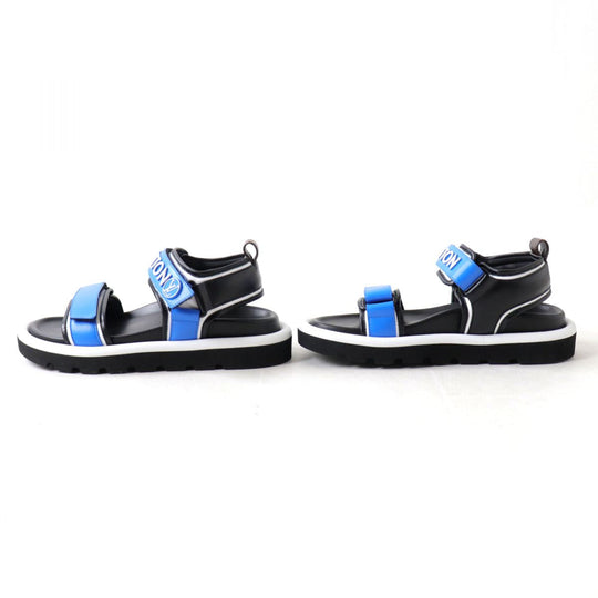 LOUIS VUITTON Sandals leather Blue x black 37