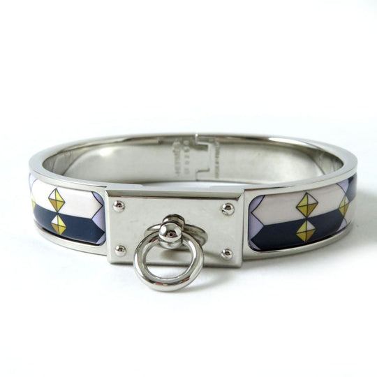 HERMES bracelet Metal, Enamel Silver Colliers de ChiensPattern