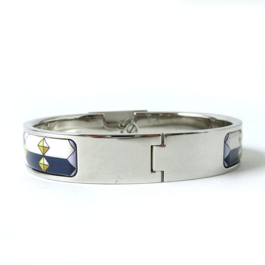 HERMES bracelet Metal, Enamel Silver Colliers de ChiensPattern