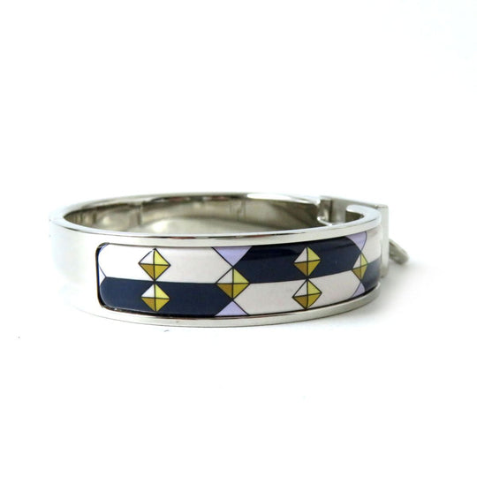 HERMES bracelet Metal, Enamel Silver Colliers de ChiensPattern