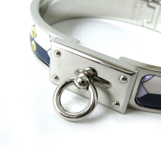HERMES bracelet Metal, Enamel Silver Colliers de ChiensPattern