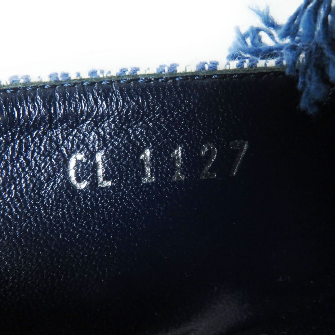 LOUIS VUITTON Slip-on canvas Blue x white 36