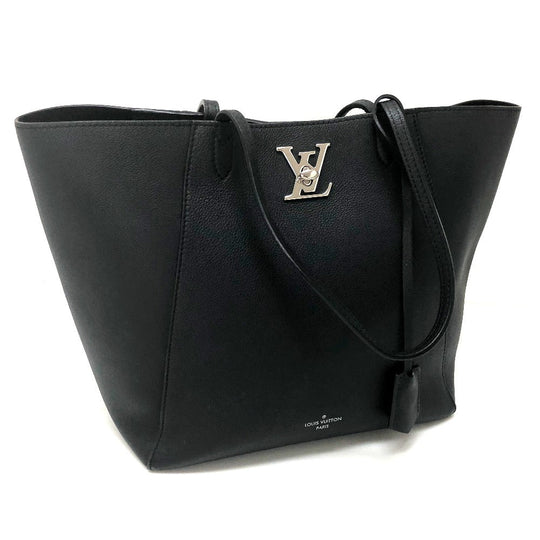 LOUIS VUITTON Shoulder Bag M42291 leather Noir rock Me Hippo Women Used Authentic