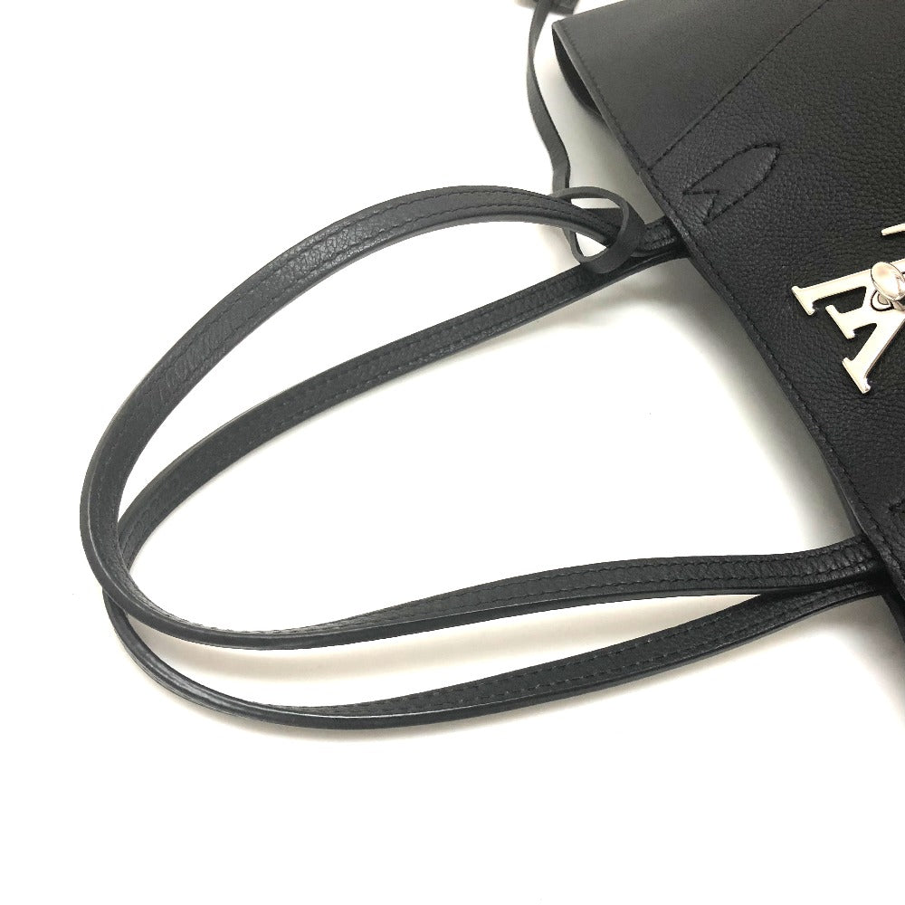 LOUIS VUITTON Shoulder Bag M42291 leather Noir rock Me Hippo Women Used Authentic
