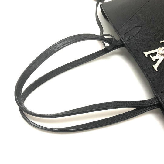 LOUIS VUITTON Shoulder Bag M42291 leather Noir rock Me Hippo Women Used Authentic