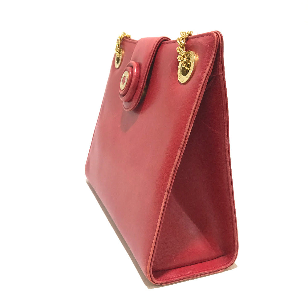 TIFFANY&Co. Shoulder Bag leather Red vintage logo Women Used Authentic
