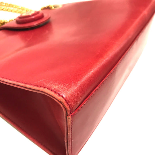 TIFFANY&Co. Shoulder Bag leather Red vintage logo Women Used Authentic