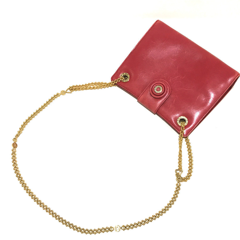 TIFFANY&Co. Shoulder Bag leather Red vintage logo Women Used Authentic