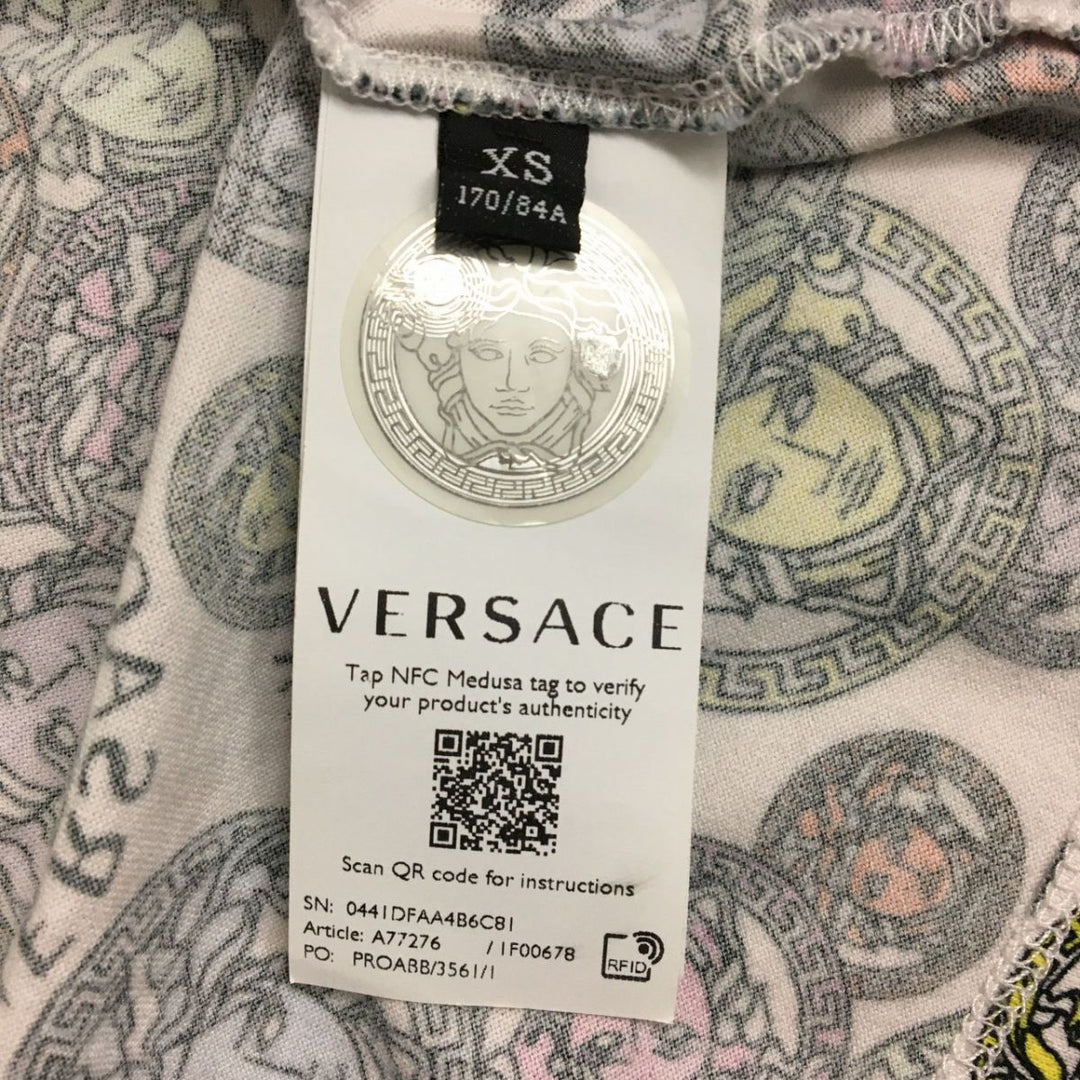 VERSACE Short sleeve T-shirt cotton White x multi XS