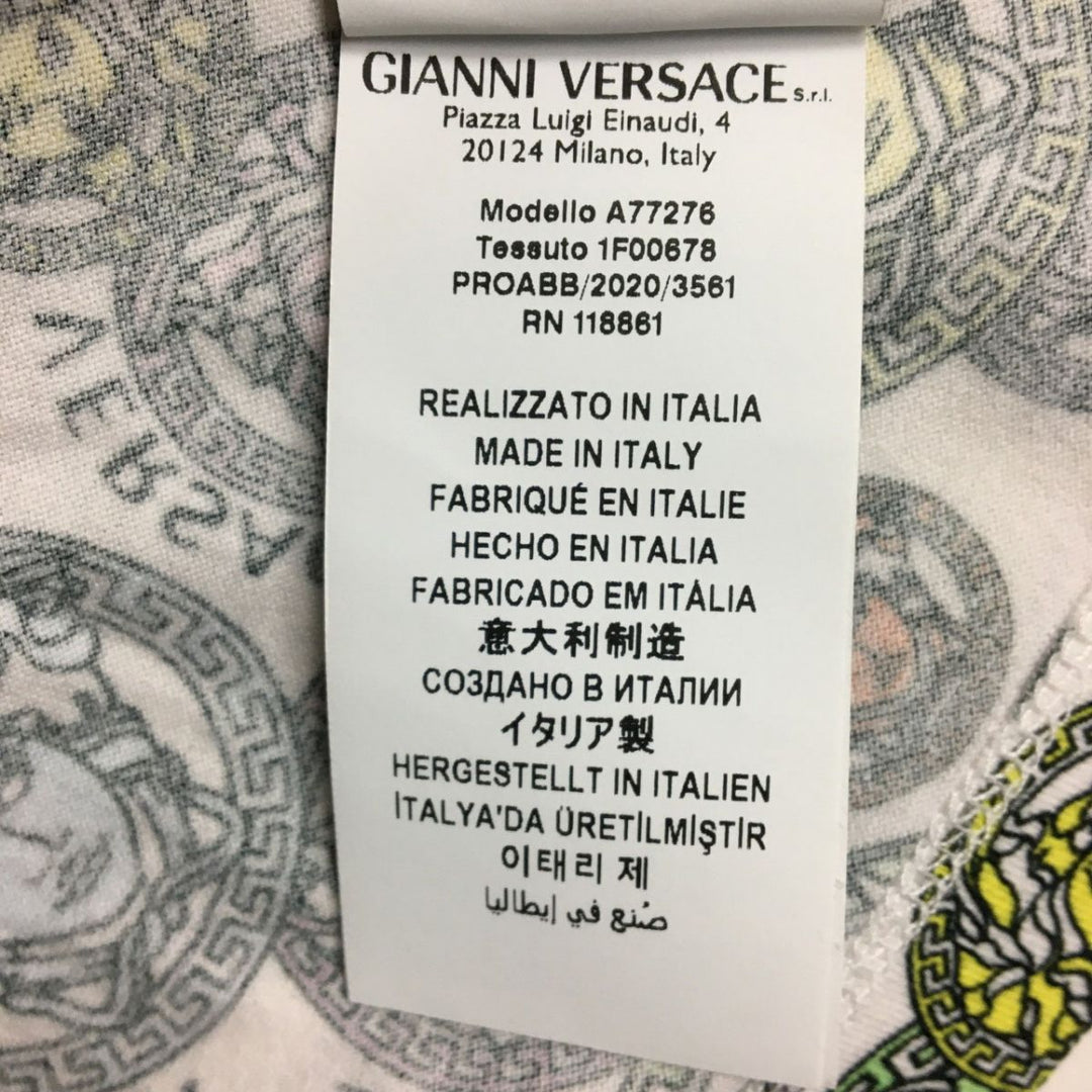 VERSACE Short sleeve T-shirt cotton White x multi XS