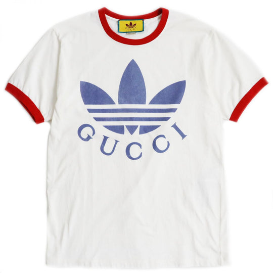 adidas Short sleeve T-shirt cotton White x blue x red XS