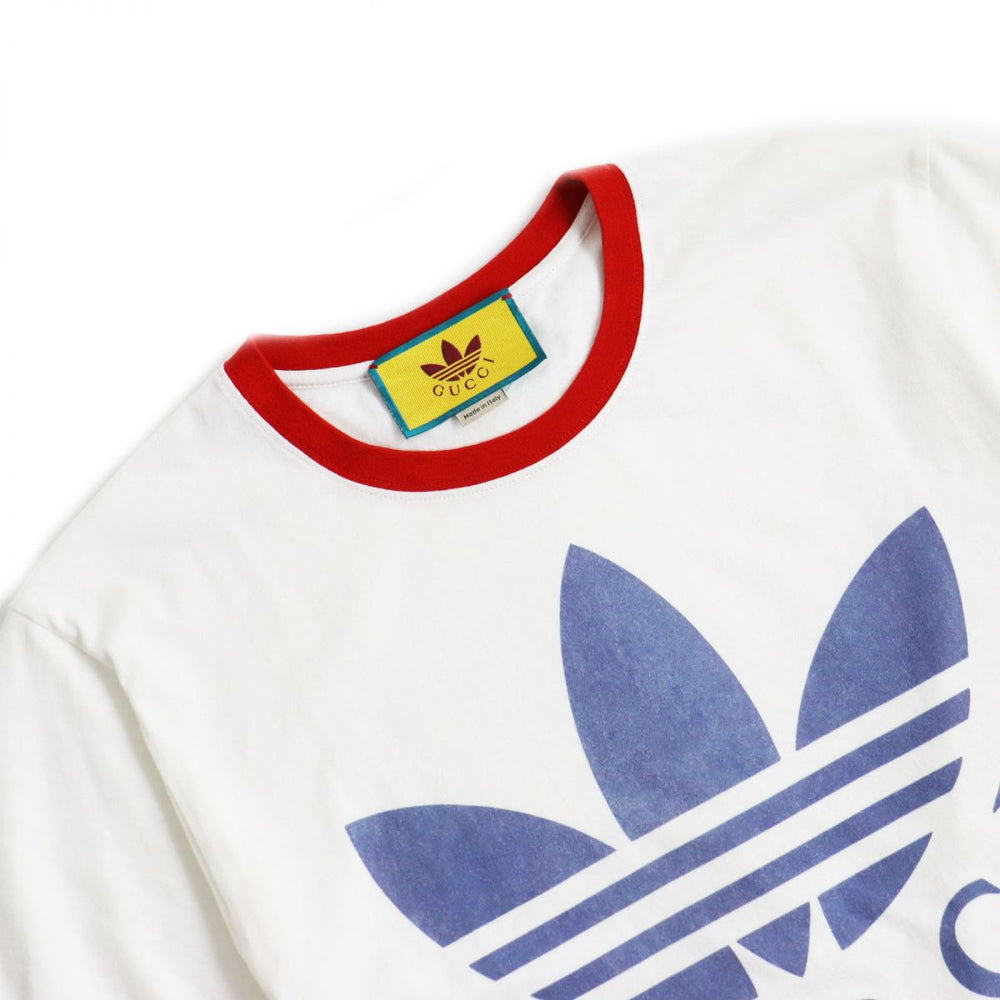 adidas Short sleeve T-shirt cotton White x blue x red XS