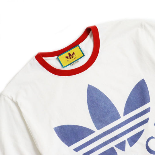 adidas Short sleeve T-shirt cotton White x blue x red XS
