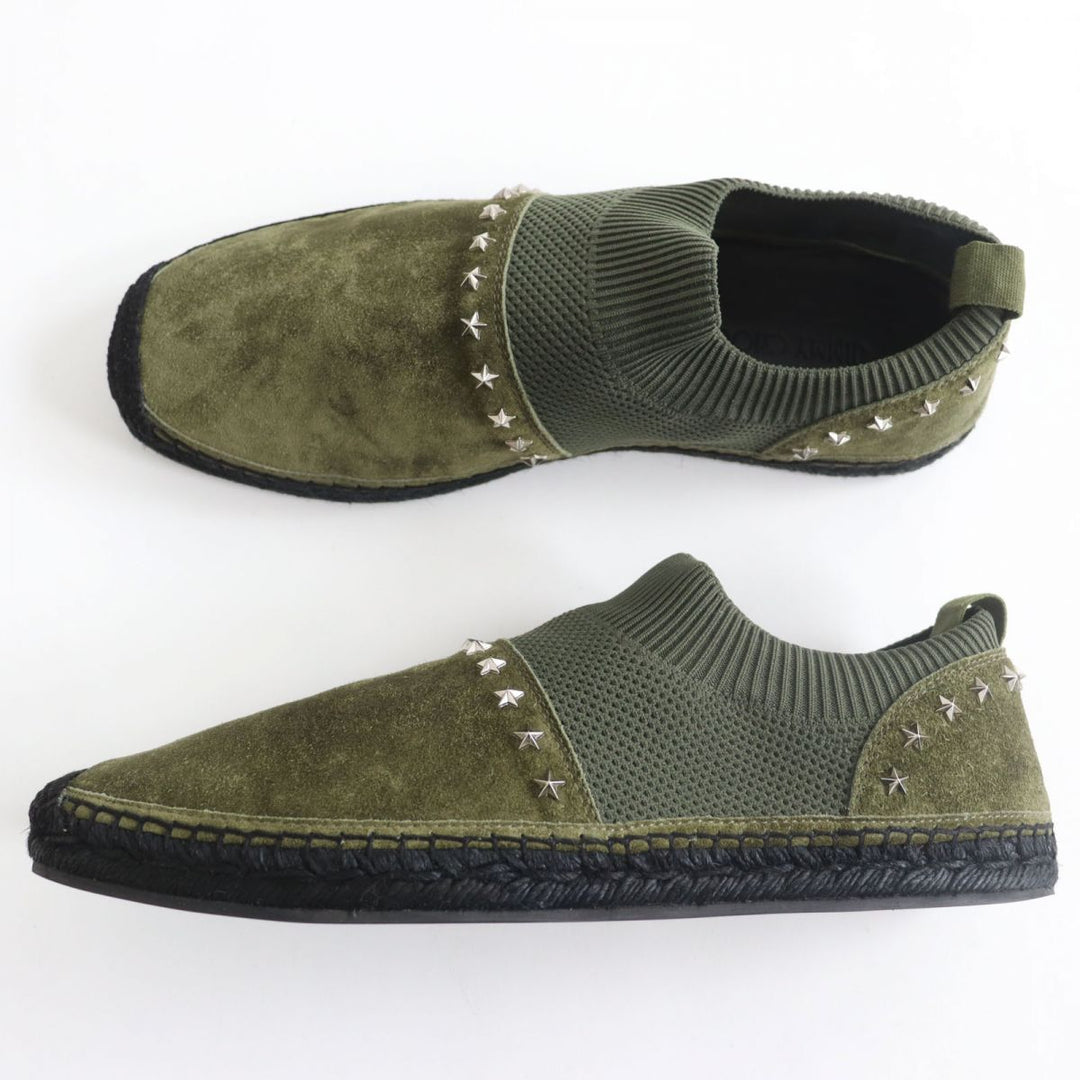 JIMMY CHOO Slip-on Suede leather khaki 43