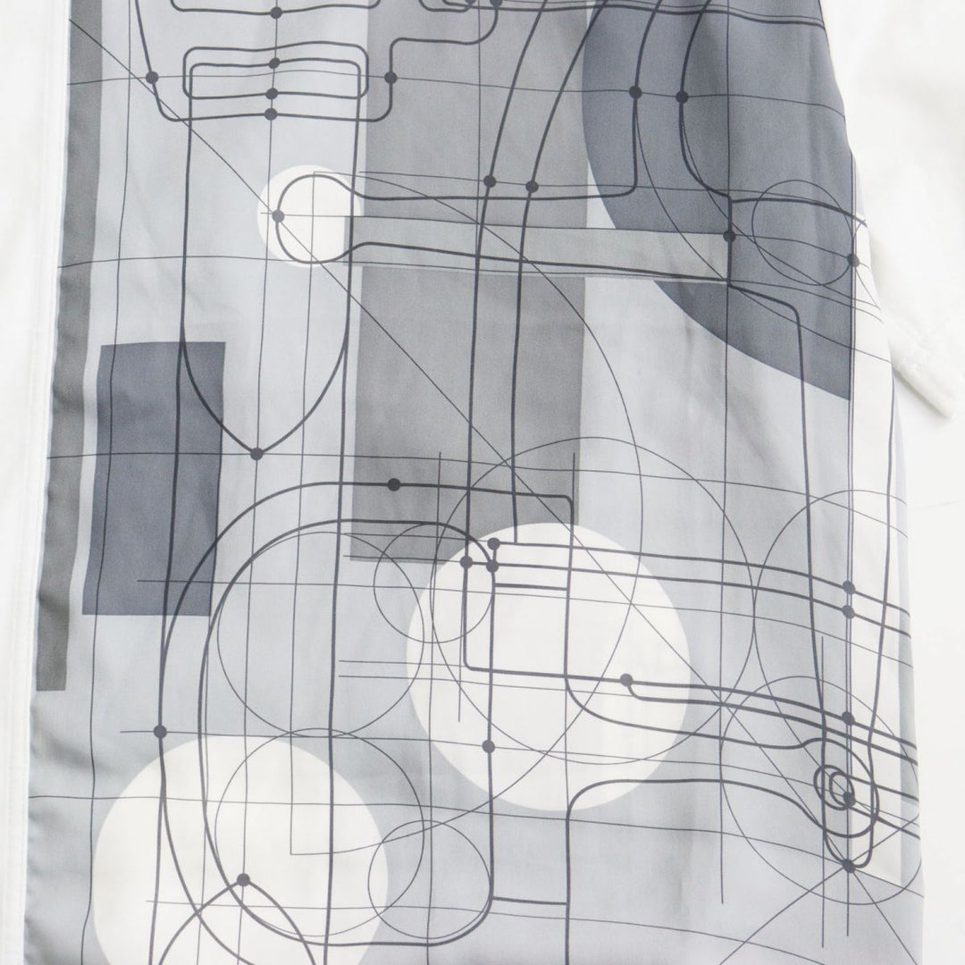 HERMES Cut cotton White x Gray type M