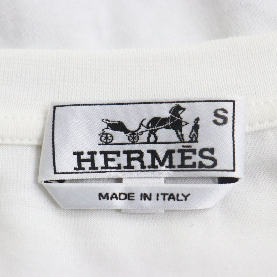 HERMES Cut cotton White x Gray type M