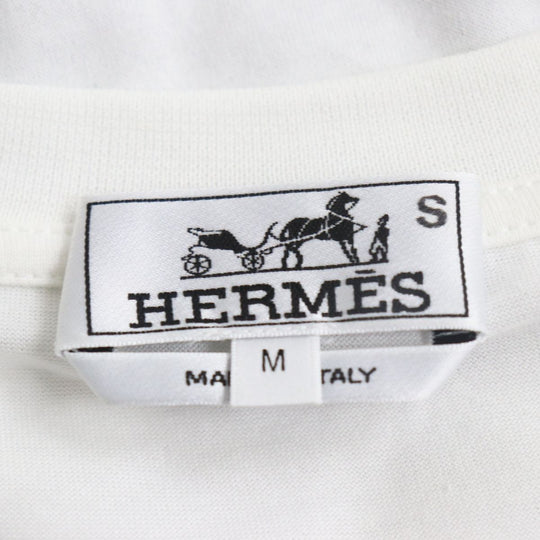HERMES Cut cotton White x Gray type M