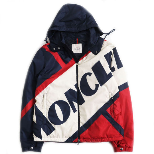 MONCLER Down jacket Nylon White x navy x red 3