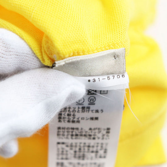 HERMES Short sleeve polo shirt cotton yellow M