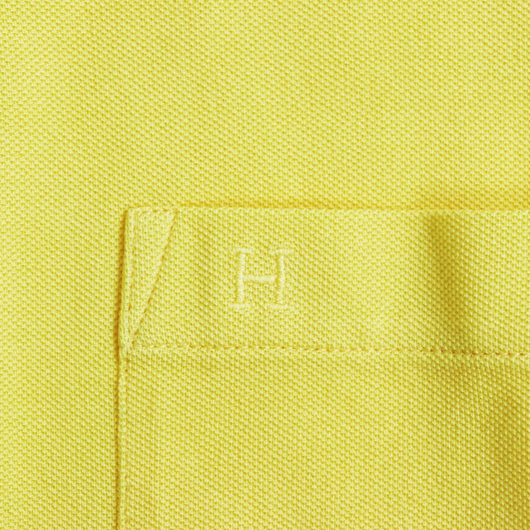 HERMES Short sleeve polo shirt cotton yellow M