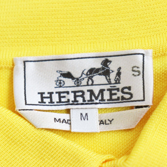 HERMES Short sleeve polo shirt cotton yellow M