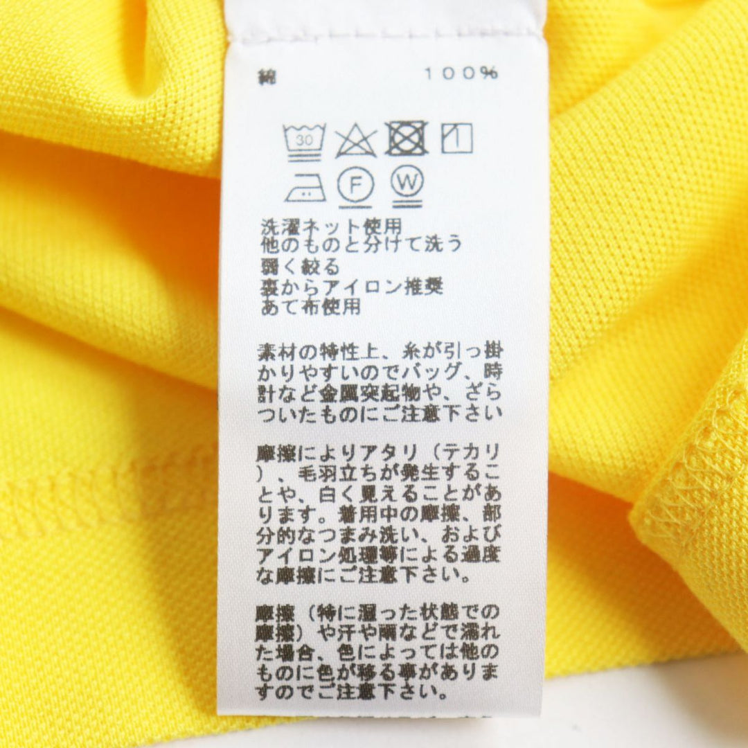 HERMES Short sleeve polo shirt cotton yellow M